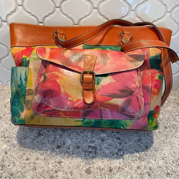 Patricia Nash Bags Patricia Nash Bolsena Heritage Italian Leather Floral Print Tote Bag